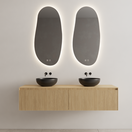 Gliss Design Wastafelonderkast Ribbelfront Pure 200cm 2 lades Timotheus