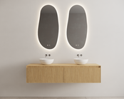 Gliss Design Wastafelonderkast Ribbelfront Pure 200cm 2 lades Timotheus Gliss Design Wastafelonderkast Ribbelfront Pure 200cm 2 lades Timotheus