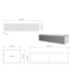 Gliss Design Wastafelonderkast Ribbelfront Charcoal 180cm 2 lades Timotheus