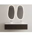 Gliss Design Wastafelonderkast Ribbelfront Charcoal 160cm 2 lades Timotheus