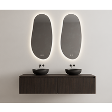 Gliss Design Wastafelonderkast Ribbelfront Charcoal 160cm 2 lades Timotheus