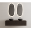 GLISS DESIGN Gliss Desing Wastafelonderkast Ribbelfront Charcoal 160cm 2 lades Timotheus