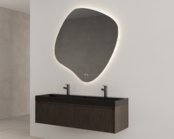 Gliss Desing Wastafelonderkast Ribbelfront Charcoal 120cm 2 lades Timotheus Gliss Desing Wastafelonderkast Ribbelfront Charcoal 120cm 2 lades Timotheus