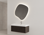 Gliss Design Wastafelonderkast Ribbelfront Charcoal 100cm 1 lade Timotheus