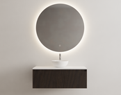 Gliss Design Wastafelonderkast Ribbelfront Charcoal 100cm 1 lade Timotheus