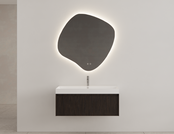 Gliss Design Wastafelonderkast Ribbelfront Charcoal 100cm 1 lade Timotheus