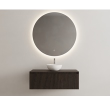 Gliss Design Wastafelonderkast Ribbelfront Charcoal 100cm 1 lade Timotheus