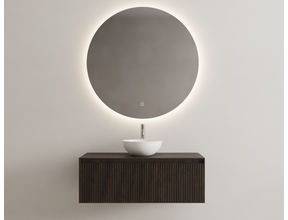 Gliss Design Wastafelonderkast Ribbelfront Charcoal 100cm 1 lade Timotheus