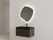 Gliss Design Wastafelonderkast Ribbelfront Charcoal 80cm 1 lade Timotheus