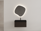 Gliss Design Wastafelonderkast Ribbelfront Charcoal 80cm 1 lade Timotheus