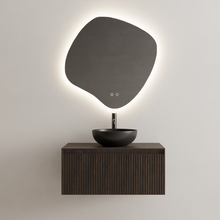 Gliss Design Wastafelonderkast Ribbelfront Charcoal 70cm 1 lade Timotheus