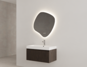 Gliss Design Wastafelonderkast Ribbelfront Charcoal 70cm 1 lade Timotheus Gliss Design Wastafelonderkast Ribbelfront Charcoal 70cm 1 lade Timotheus