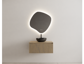 Gliss Design Wastafelonderkast Ribbelfront Ash Gray 70cm 1 lade Timotheus