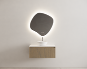 Gliss Design Wastafelonderkast Ribbelfront Ash Gray 70cm 1 lade Timotheus Gliss Design Wastafelonderkast Ribbelfront Ash Gray 70cm 1 lade Timotheus