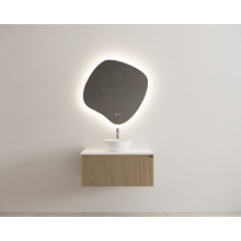 Gliss Design Wastafelonderkast Ribbelfront Ash Gray 80cm 1 lade Timotheus