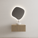 Gliss Design Wastafelonderkast Ribbelfront Ash Gray 90cm 1 lade Timotheus