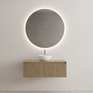 Gliss Desing Wastafelonderkast Ribbelfront Ash Gray 100cm 1 lade Timotheus