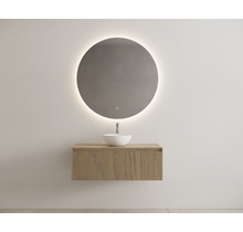 Gliss Design Wastafelonderkast Ribbelfront Ash Gray 100cm 1 lade Timotheus