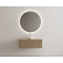 Gliss Design Wastafelonderkast Ribbelfront Ash Gray 100cm 1 lade Timotheus