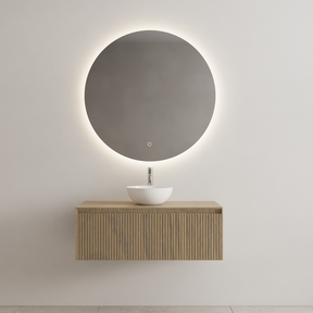 Gliss Design Wastafelonderkast Ribbelfront Ash Gray 100cm 1 lade Timotheus