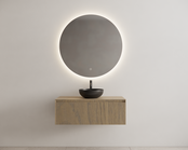 Gliss Design Wastafelonderkast Ribbelfront Ash Gray 100cm 1 lade Timotheus