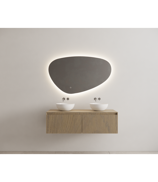 Gliss Design Wastafelonderkast Ribbelfront Ash Gray 120cm Timotheus