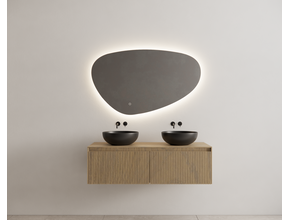 Gliss Desing Wastafelonderkast Ribbelfront Ash Gray 120cm Timotheus