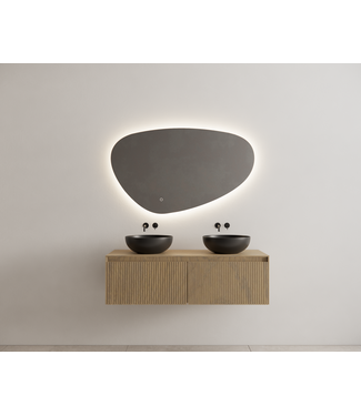 GLISS DESIGN Gliss Design Wastafelonderkast Ribbelfront Ash Gray 120cm Timotheus