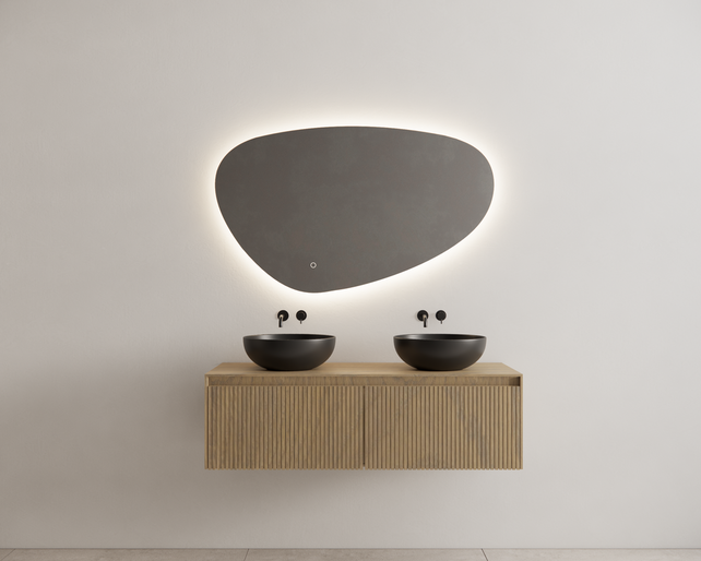 Gliss Design Wastafelonderkast Ribbelfront Ash Gray 120cm Timotheus