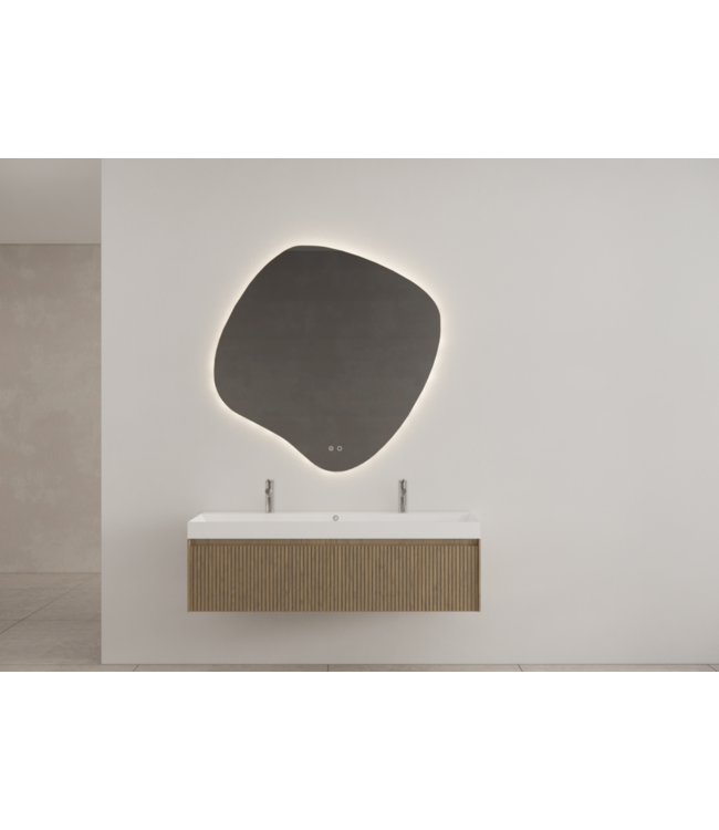 Gliss Design Wastafelonderkast Ribbelfront Ash Gray 120cm Timotheus