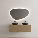 Gliss Desing Wastafelonderkast Ribbelfront Ash Gray 140cm Timotheus