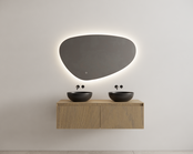 Gliss Design Wastafelonderkast Ribbelfront Ash Gray 140cm Timotheus