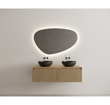 Gliss Desing Wastafelonderkast Ribbelfront Ash Gray 140cm Timotheus