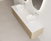 Gliss Design Wastafelonderkast Ribbelfront Ash Gray 160cm Timotheus