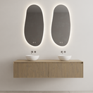 Gliss Design Wastafelonderkast Ribbelfront Ash Gray 160cm Timotheus