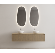 Gliss Design Wastafelonderkast Ribbelfront Ash Gray 160cm Timotheus