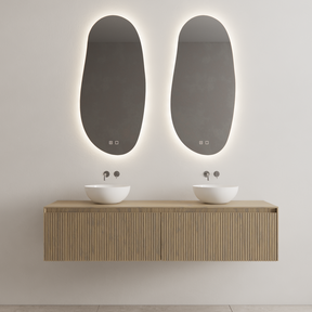 Gliss Design Wastafelonderkast Ribbelfront Ash Gray 160cm Timotheus