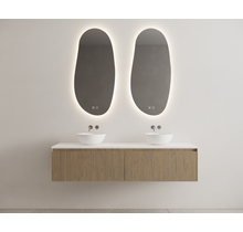 Gliss Design Wastafelonderkast Ribbelfront Ash Gray 180cm Timotheus