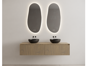 Gliss Design Wastafelonderkast Ribbelfront Ash Gray 200cm Timotheus