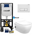 Creavit Toiletsets met Aloni  Glans Wit Hangtoilet Bidetkraan koud geintegreerd - Randloos  met softclose wc-bril