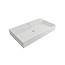 SANI-SUPPLY Wastafel Edge 80 cm Glans Wit Met kraangat Keramiek - ronde overloop