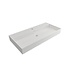 Wastafel Edge 100 cm Glans Wit Met 2 kraangaten Keramiek - ronde overloop