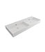 Wastafel Edge Dubbele wasbak 120 cm Glans Wit Zonder kraangat keramiek