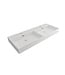 Wastafel Edge Dubbele wasbak 120 cm Glans Wit Zonder kraangat keramiek