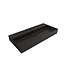 Wastafel Edge 100 cm Mat Zwart Met kraangat (1x) Keramiek - ronde overloop