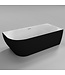 SANI-SUPPLY Half vrijstaand Bad Moon Rechts Wit 180x80x60 cm Hoekbad Acryl met plug