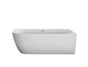 Half vrijstaand Bad Moon Rechts Wit 180x80x60 cm Hoekbad Acryl met plug