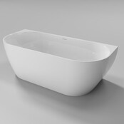 Half vrijstaand Bad Moon Zwart Wit 180x80x60 cm Hoekbad Acryl met plug