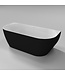 Half vrijstaand Bad Moon Zwart Wit 180x80x60 cm Hoekbad Acryl met plug