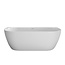 SANI-SUPPLY Half vrijstaand Bad Moon Zwart Wit 180x80x60 cm Hoekbad Acryl met plug